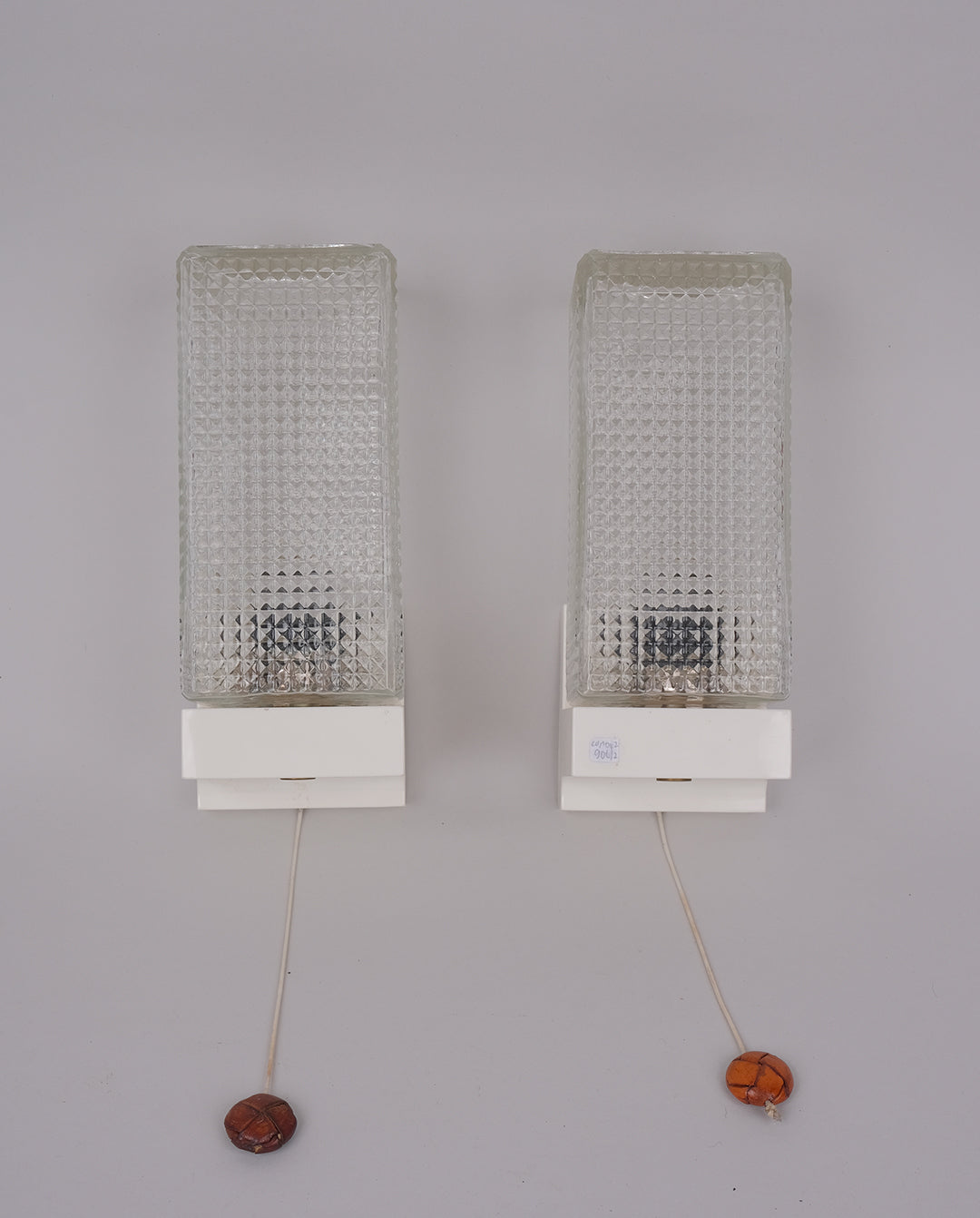 Appliques en verre ciselé, années 70