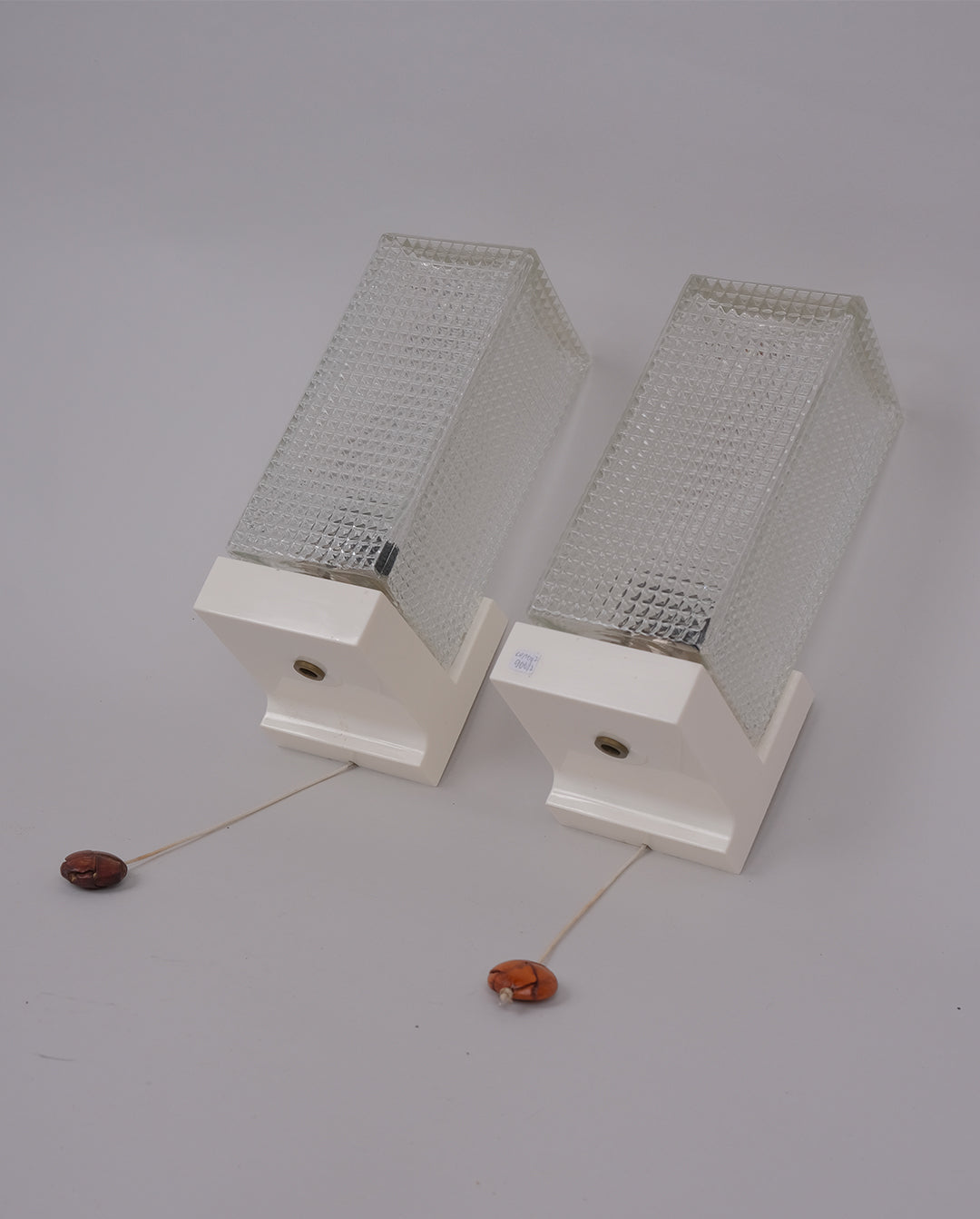 Appliques en verre ciselé, années 70