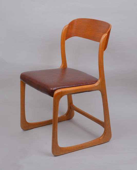 Chaise traineau Baumann, années 60