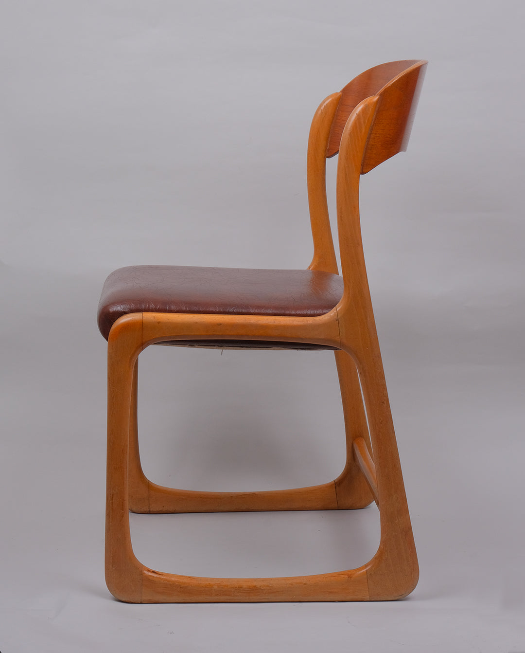 Chaise traineau Baumann, années 60