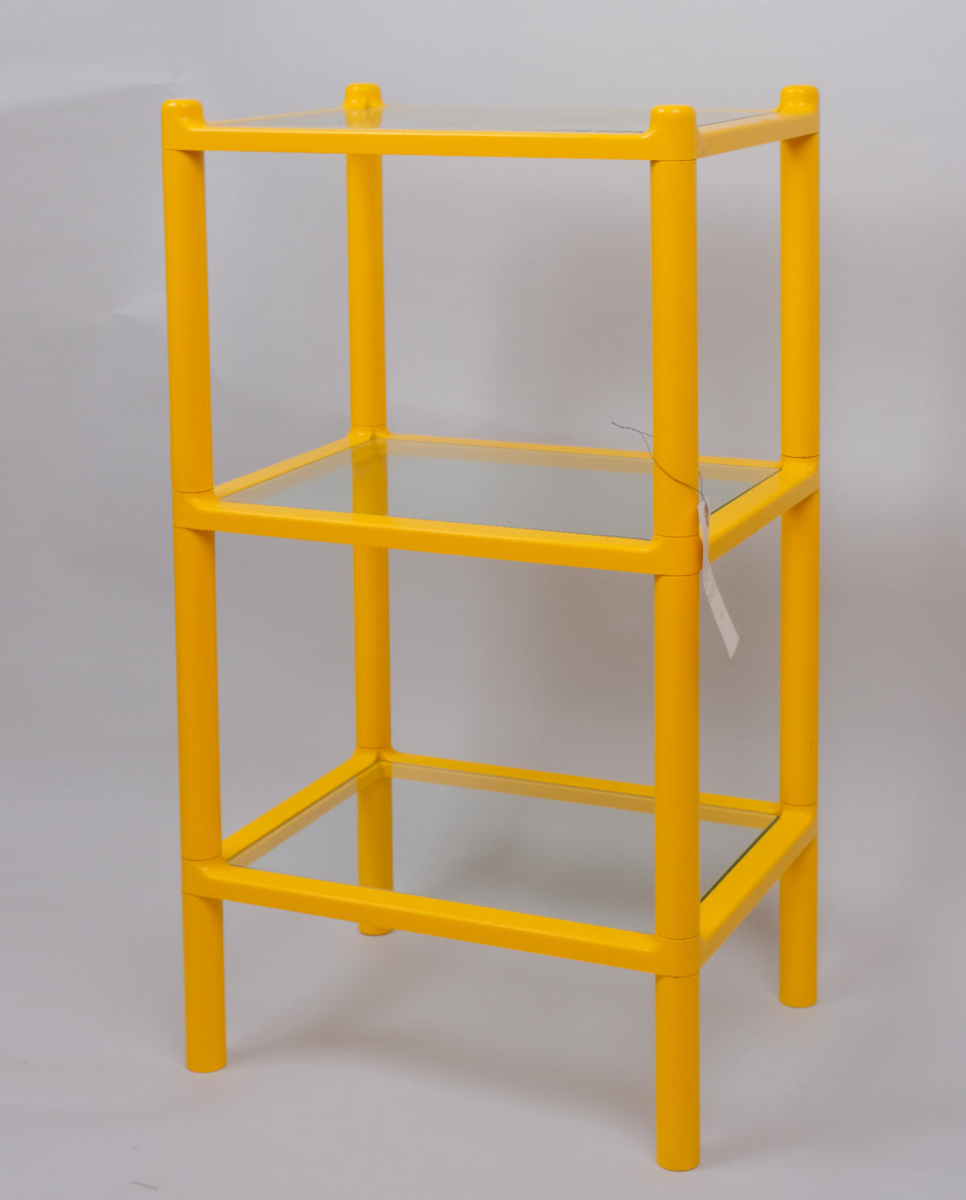 Étagère en plastique jaune, années 70-80