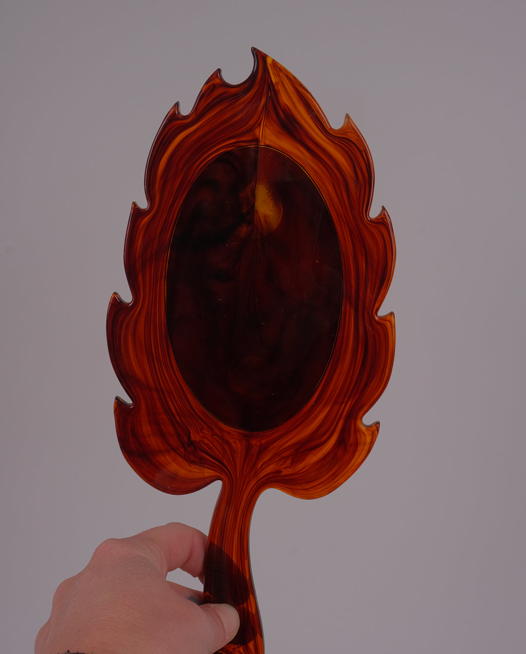 Miroir en plastique ambré