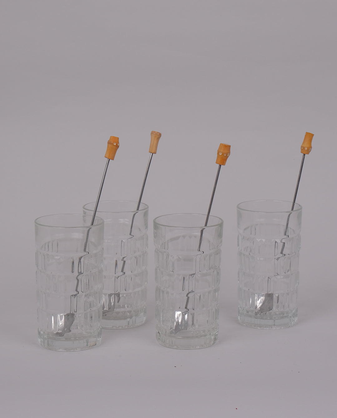 Verres à facettes vintage x4