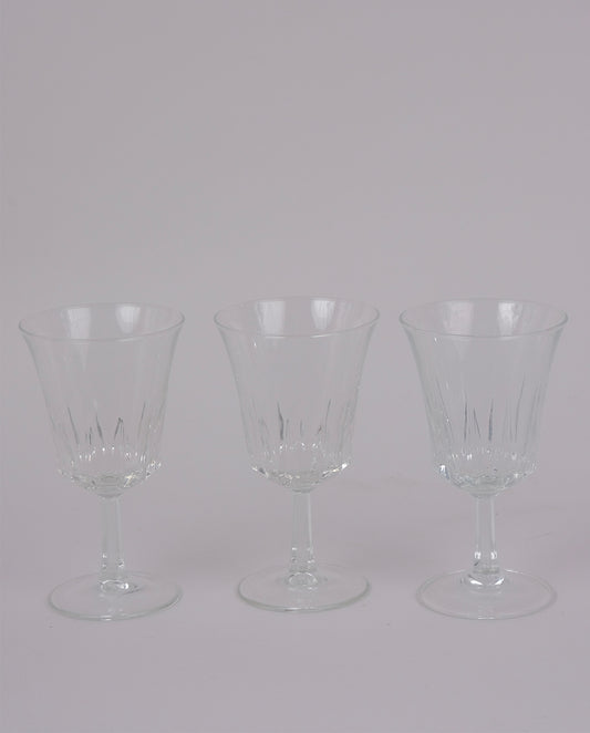 Verres à vin ciselés évasés x3
