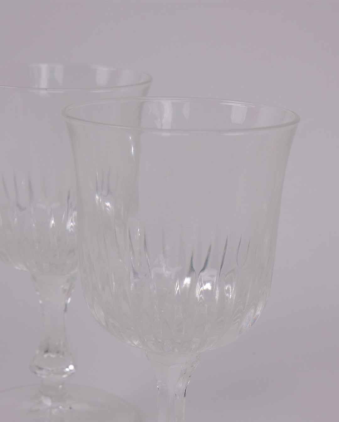 Verres à vin ciselés ronds x3