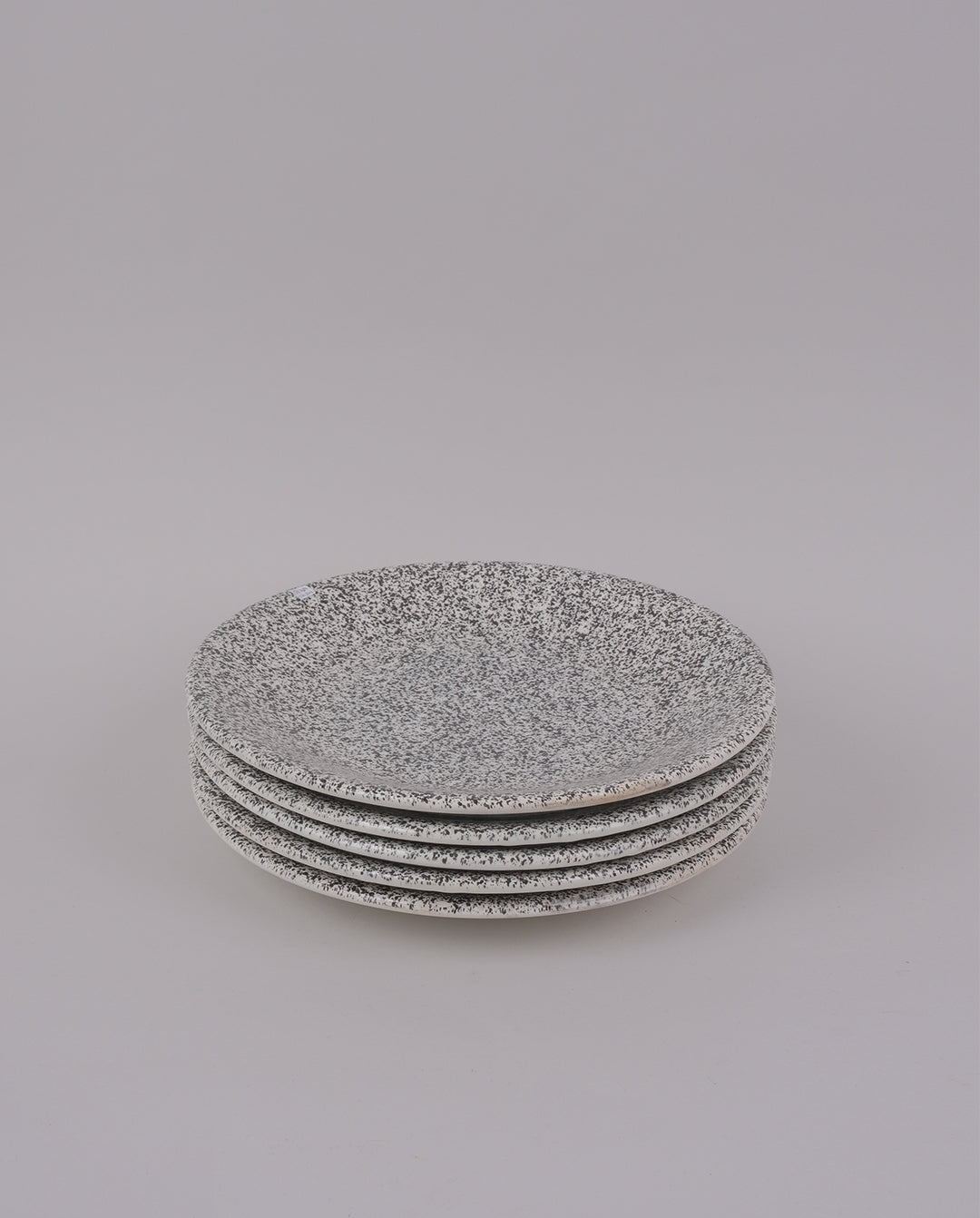 Assiettes à dessert en faïence mouchetées x5, Italie, années 60