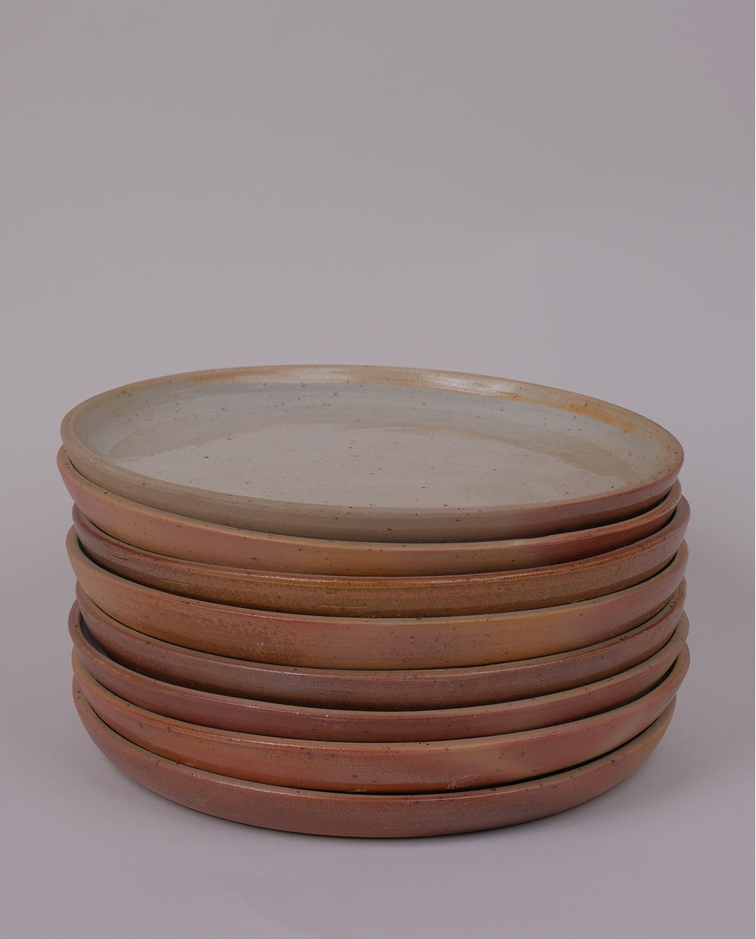 Assiettes plates en grès x8
