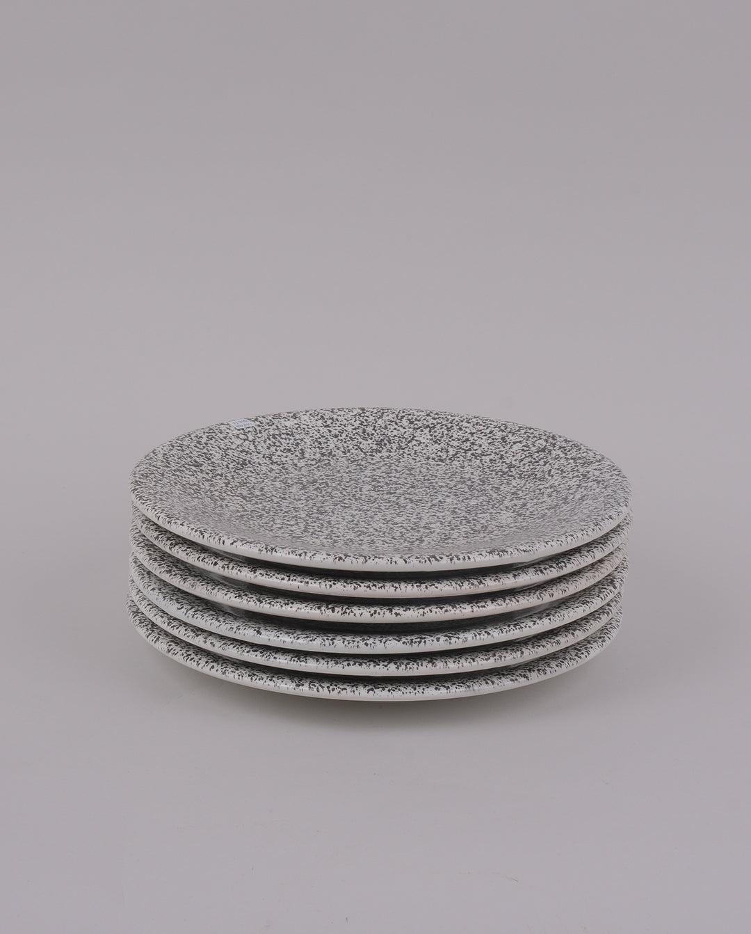 Assiettes plates en faïence mouchetées x6, Italie, années 60