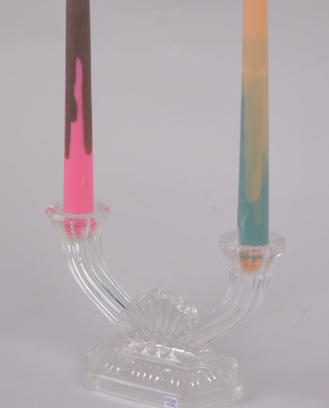 Bougeoir double en cristal