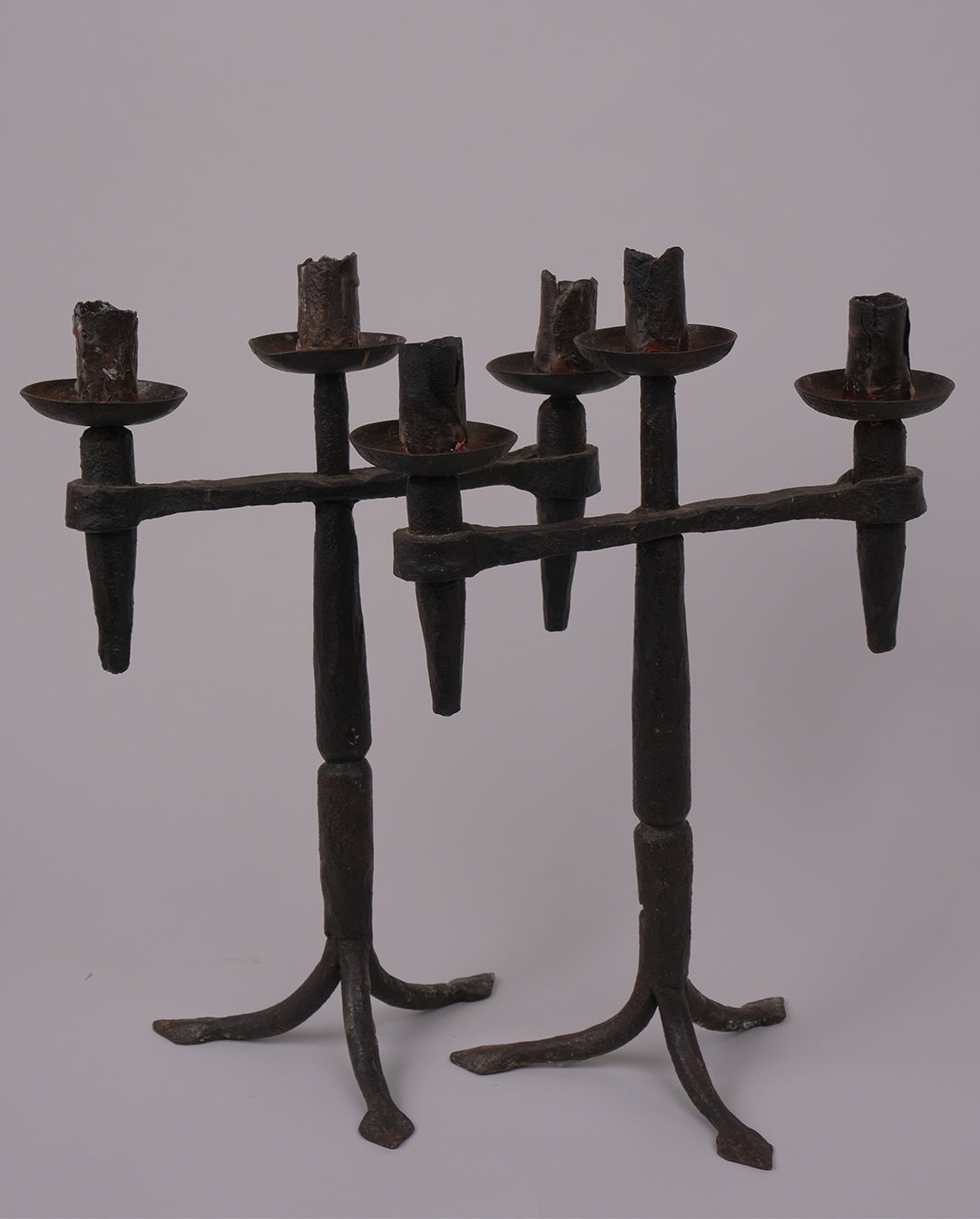 Bougeoirs brutalistes années 50 x2