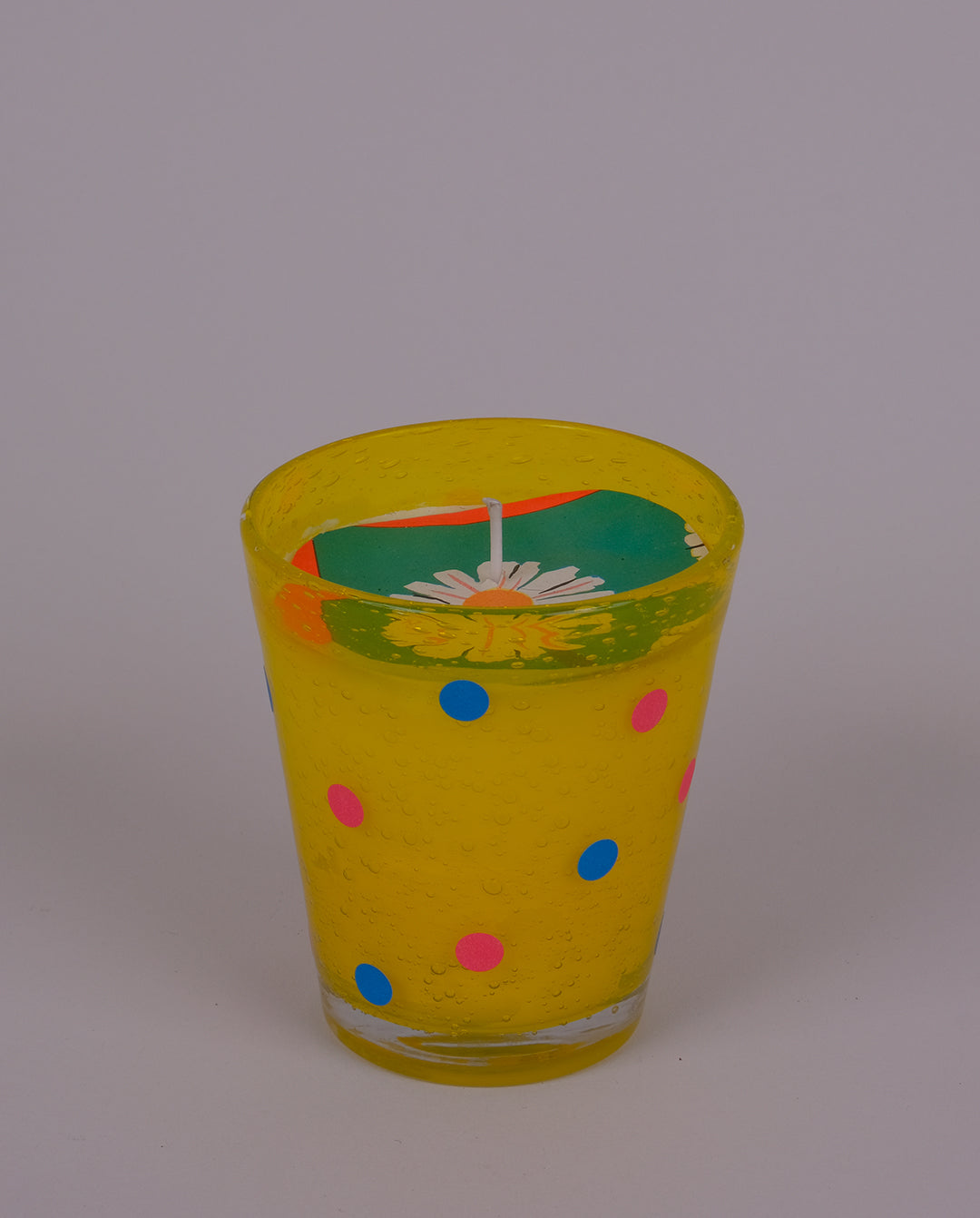 Bougie — verre jaune fluo