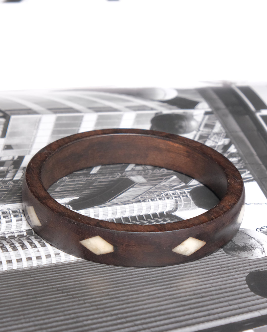 Bracelet en bois et nacre