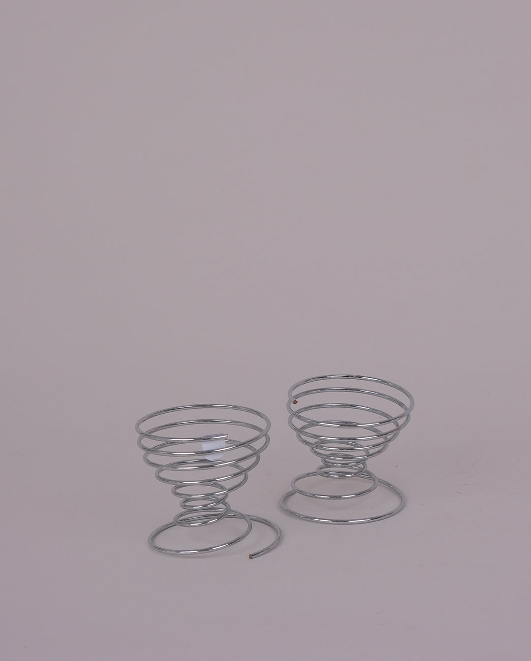 Coquetiers spirale en inox x2