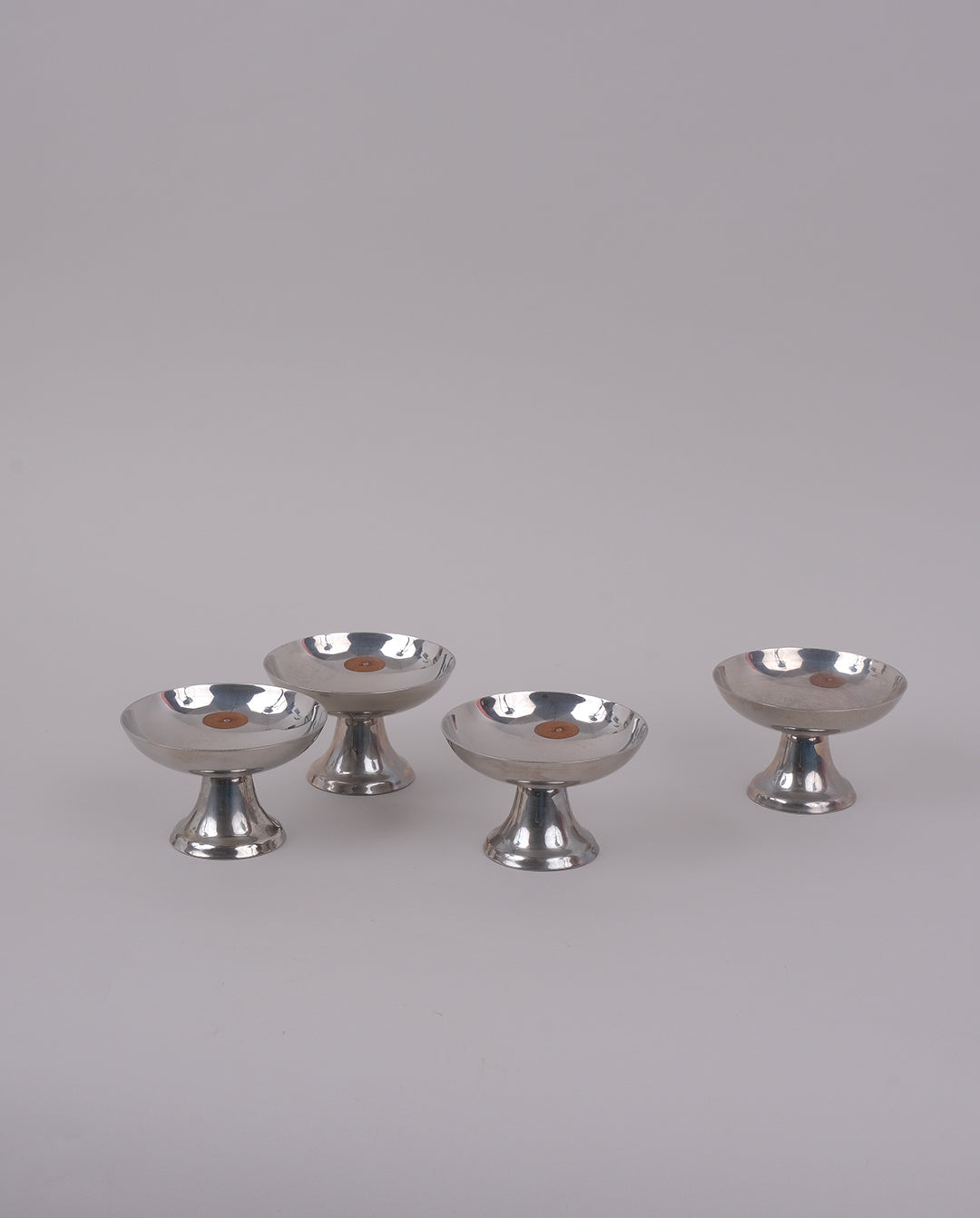 Coupes à glace en inox, années 70