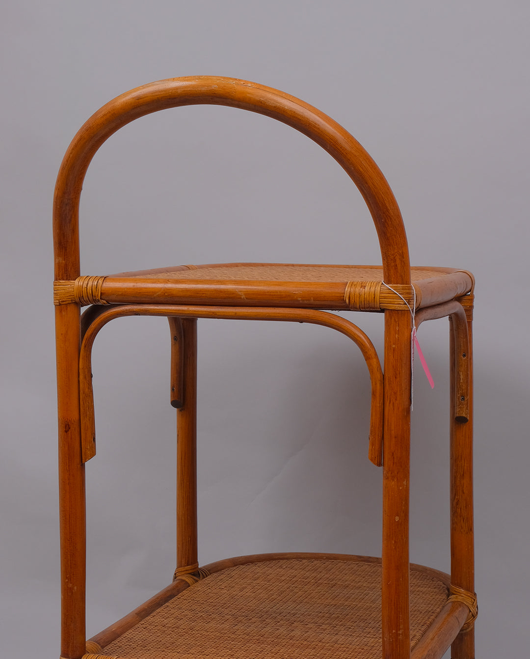 Desserte en rotin et osier, années 70