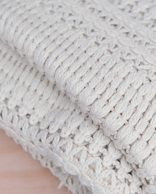 Dessus de lit façon crochet, vintage