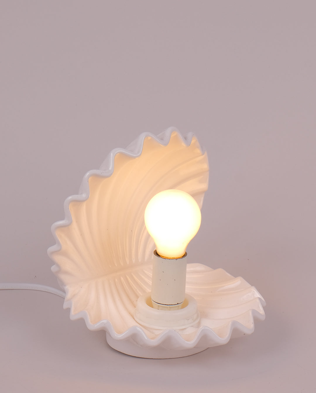 Lampe en céramique coquille St-Jacques