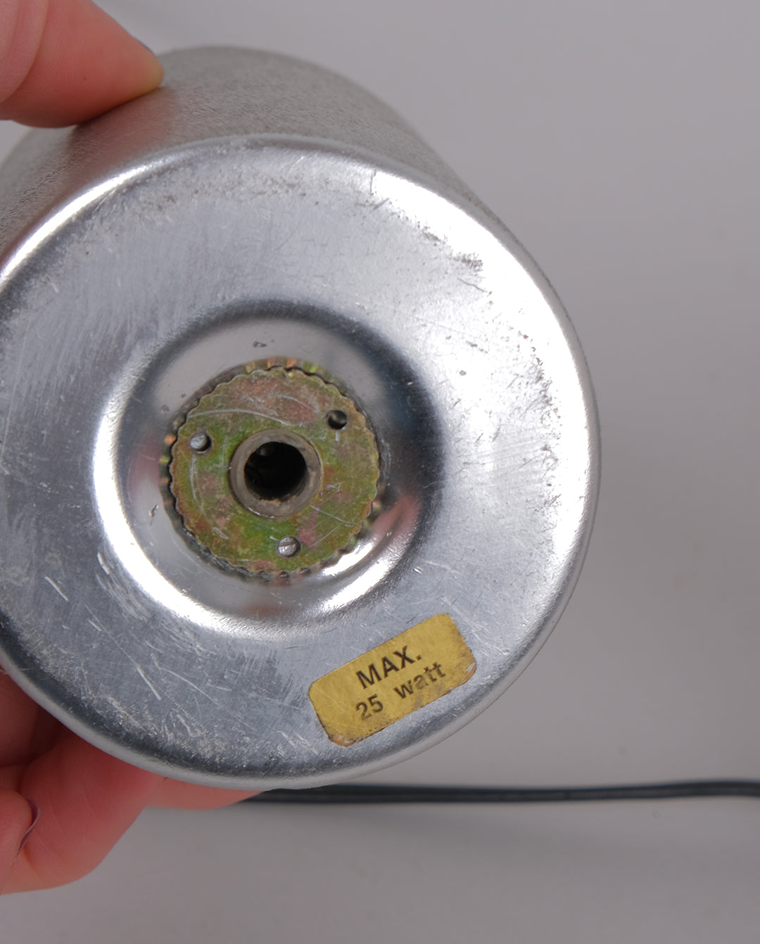 Lampes en aluminium brossé années 70