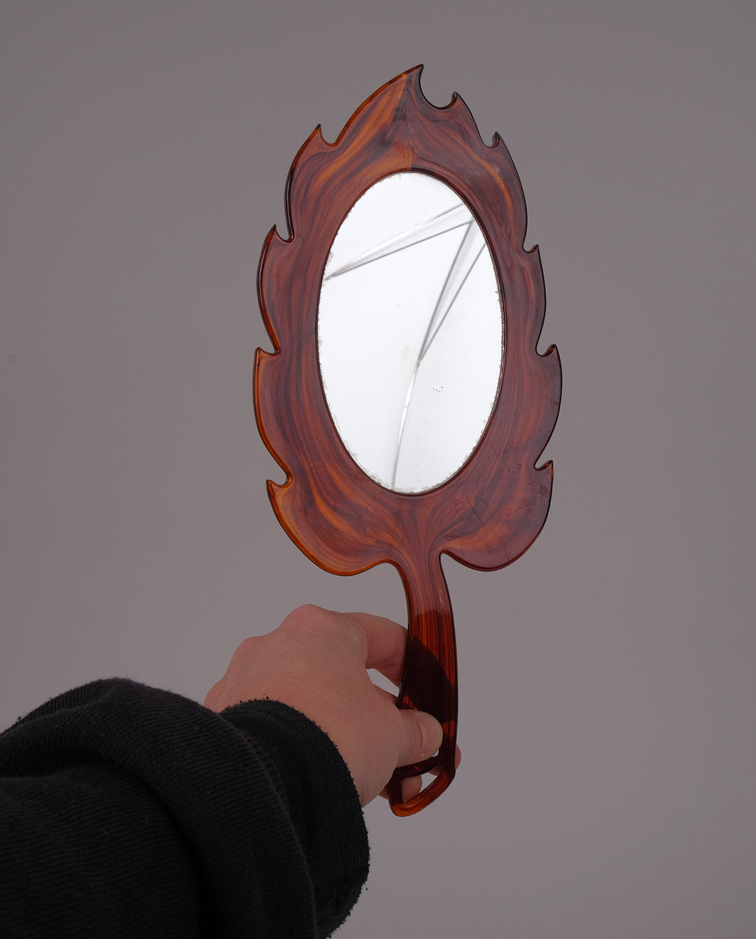 Miroir en plastique ambré