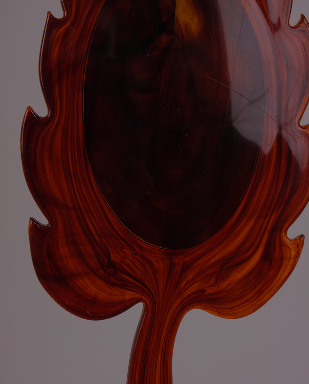 Miroir en plastique ambré