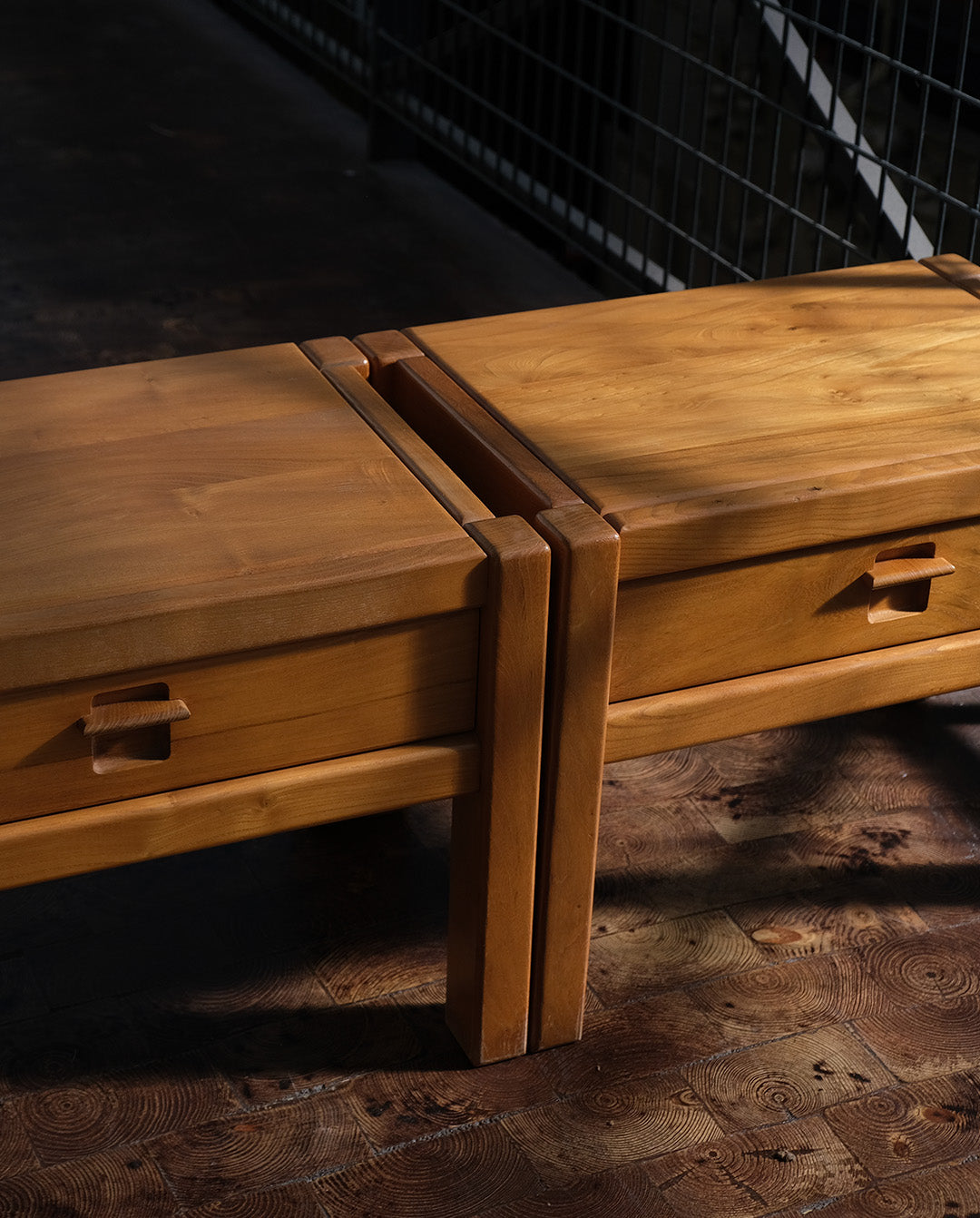 Tables de chevet en orme x2