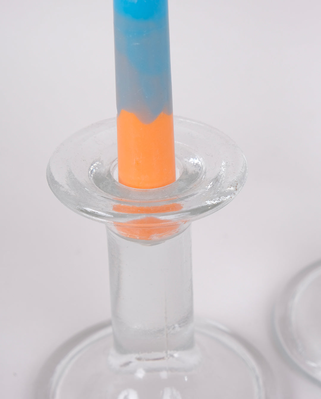 Bougeoirs en verre x2