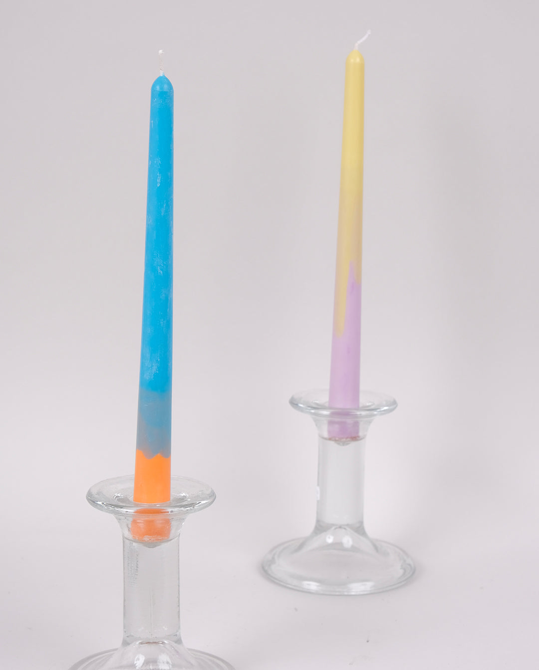 Bougeoirs en verre x2