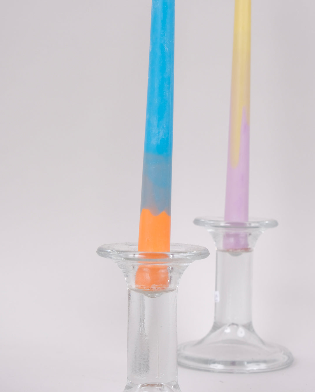 Bougeoirs en verre x2