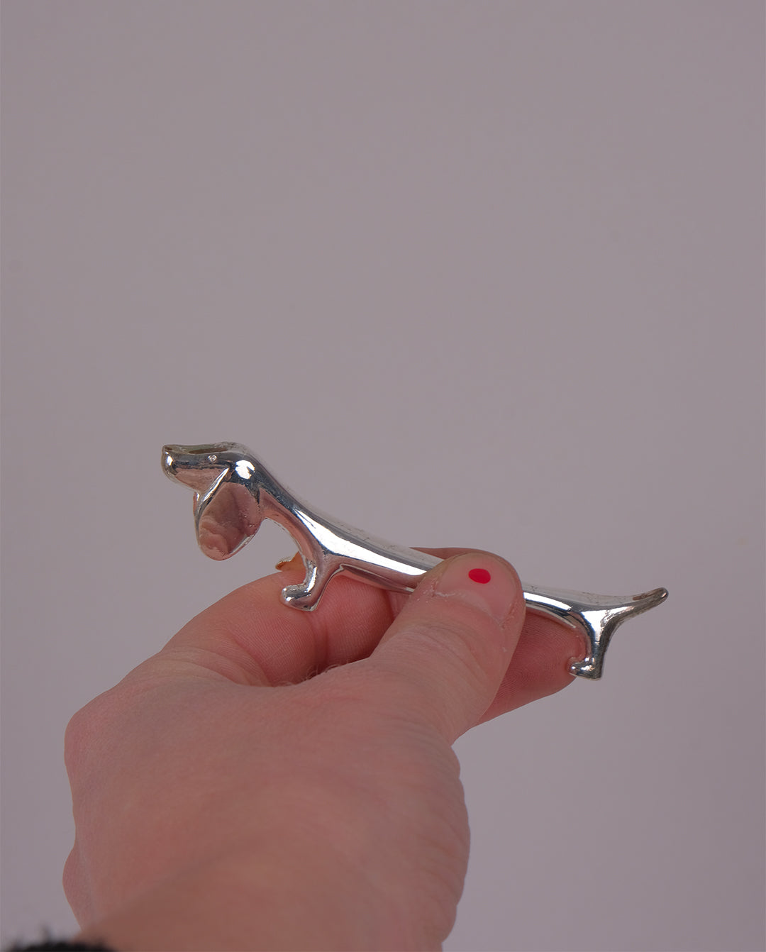 Porte-couteaux en métal argenté x8