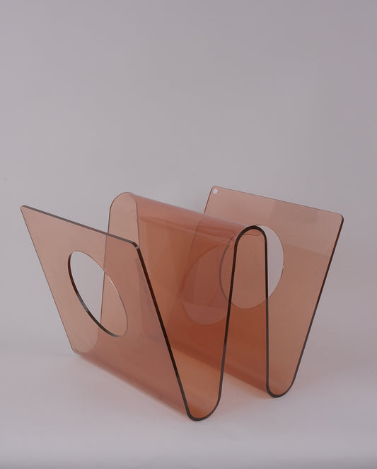 Porte-revue en plexiglas fumé