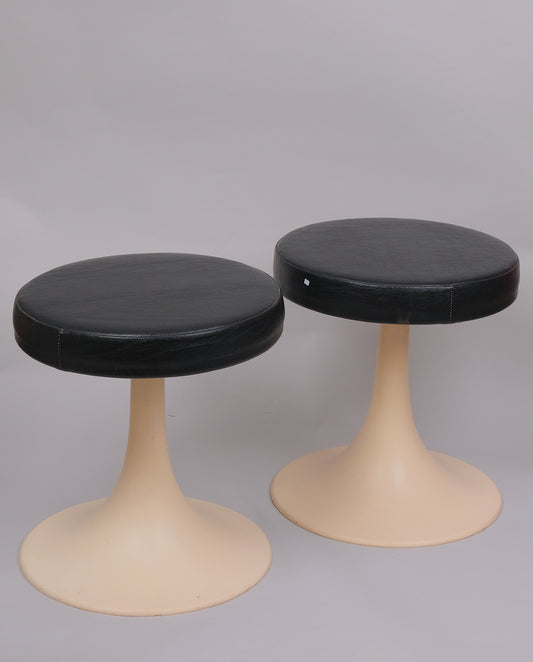 Tabouret pivotant pied tulipe design, mobilier vintage des années 70