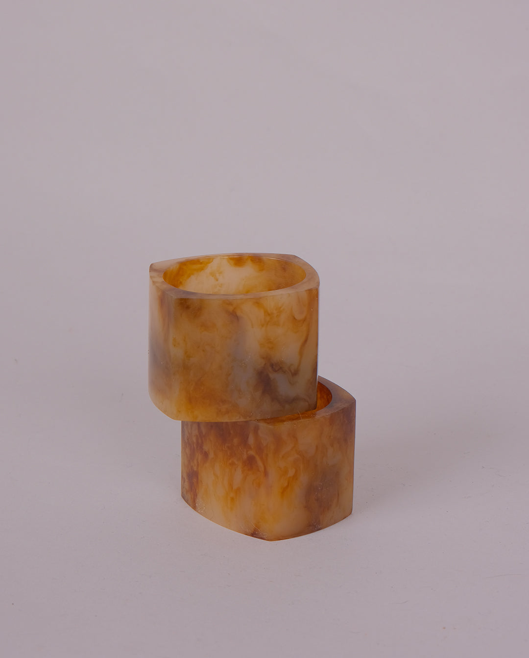 Ronds de serviette en bakélite x2