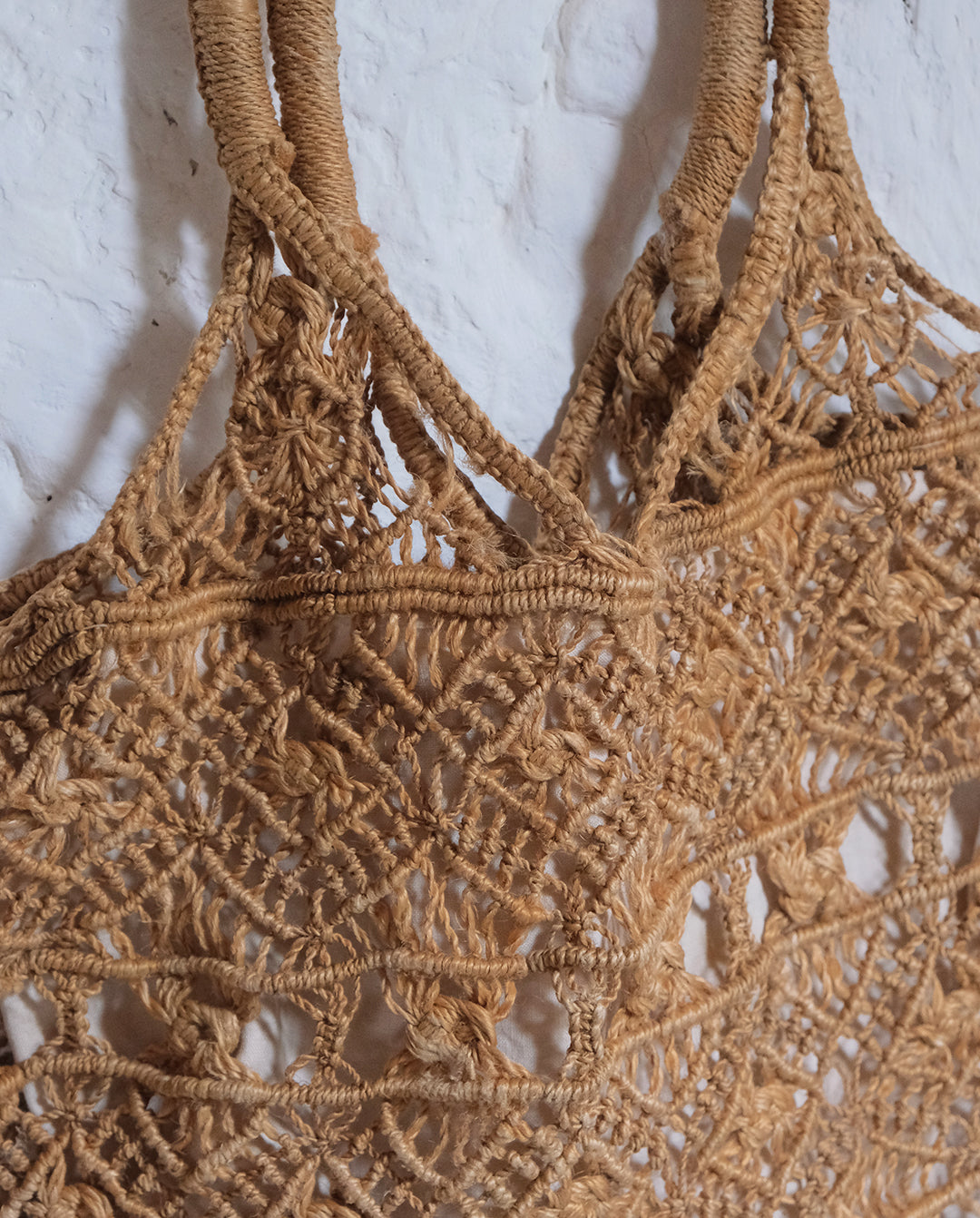 Cabas en corde de jute au crochet