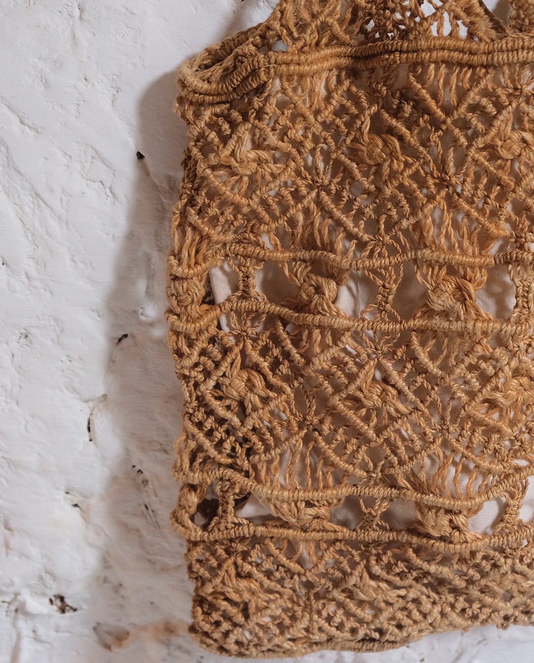 Cabas en corde de jute au crochet
