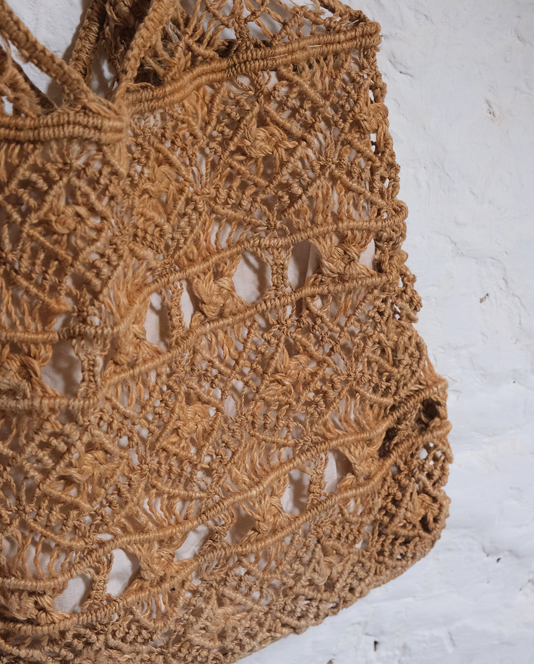 Cabas en corde de jute au crochet