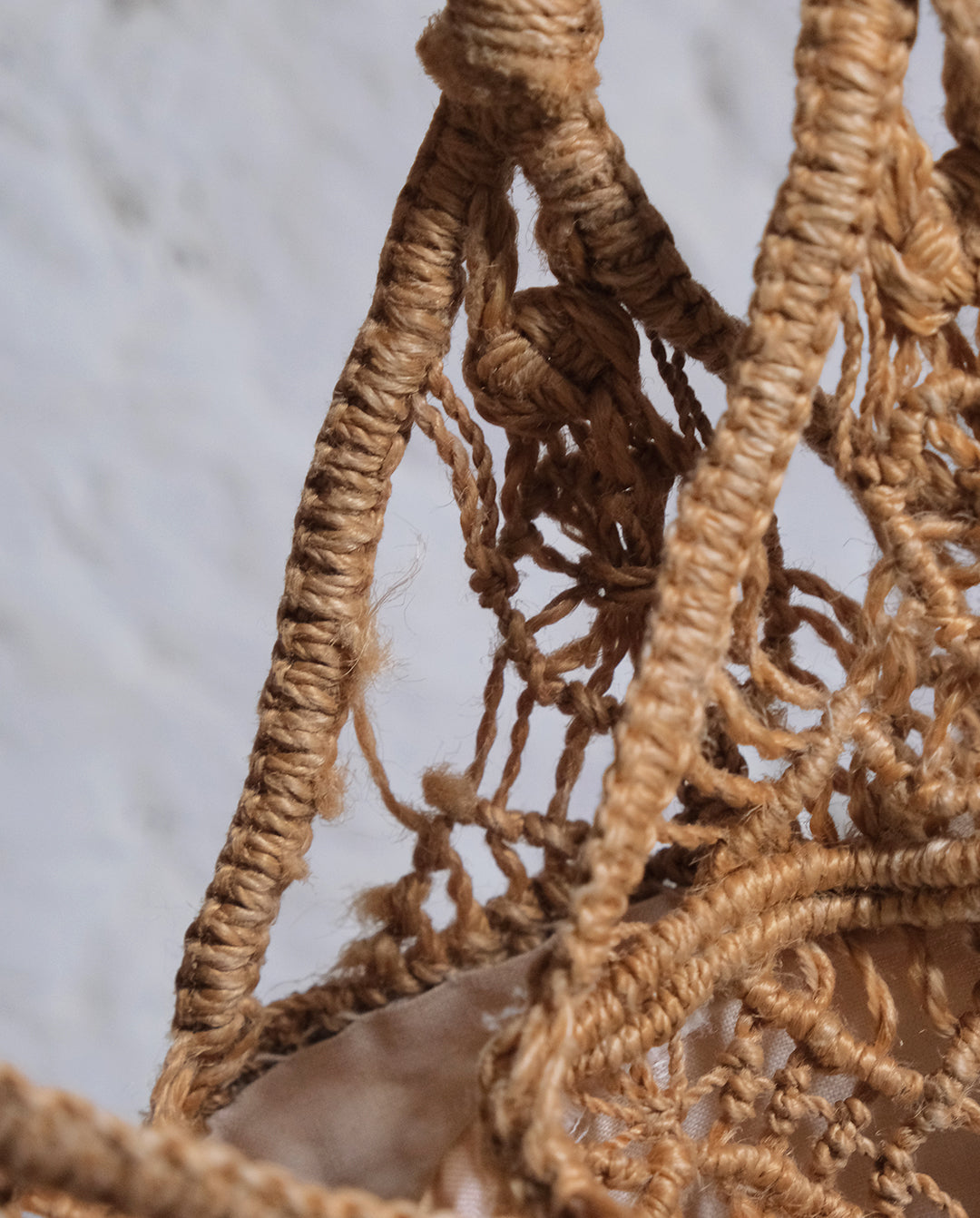 Cabas en corde de jute au crochet