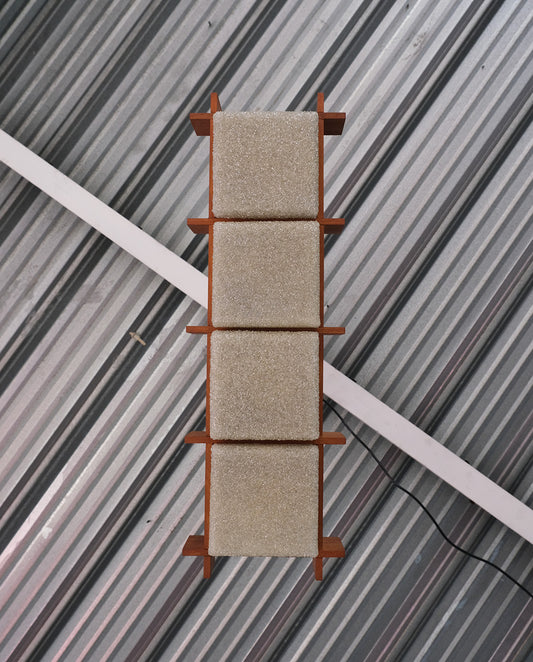 Suspension scandinave en teck et perspex