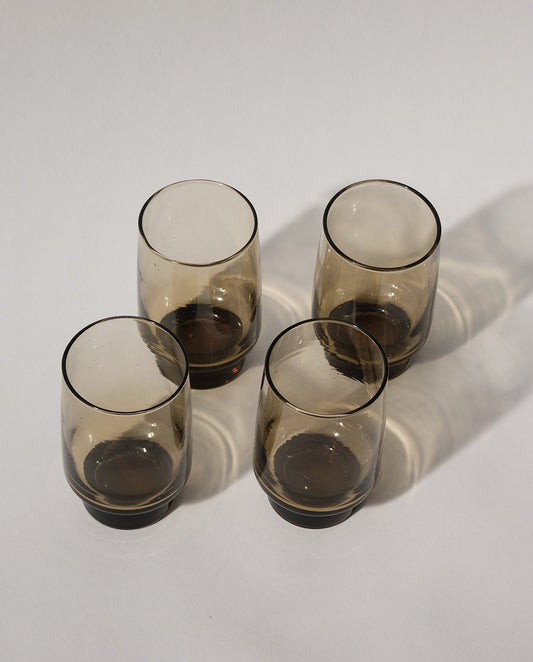 Verres fumés x4, années 70