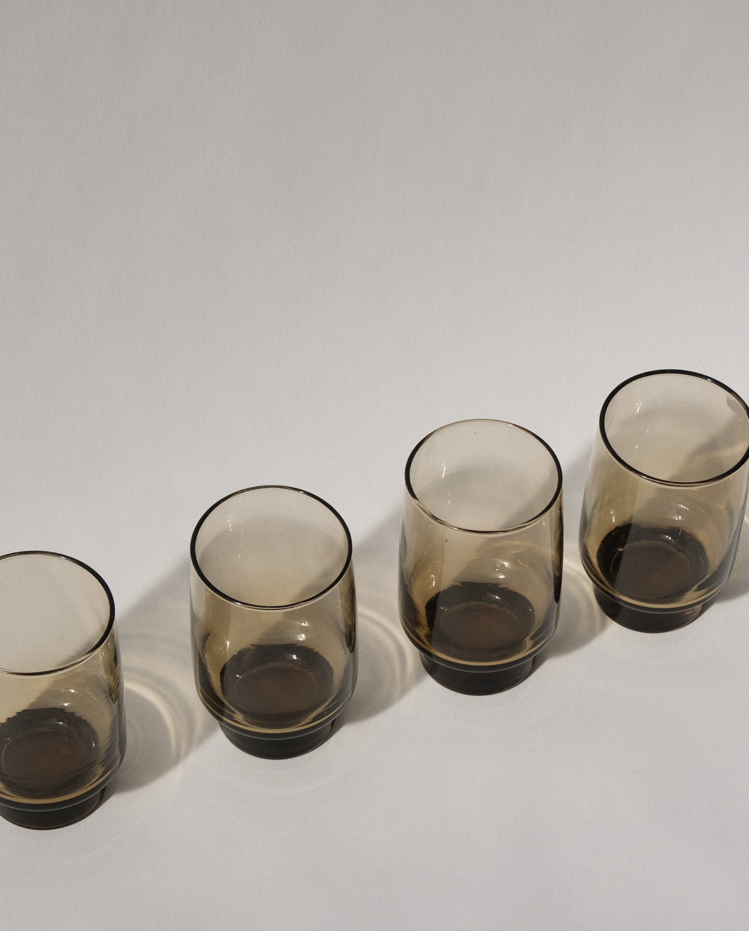 Verres fumés x4, années 70