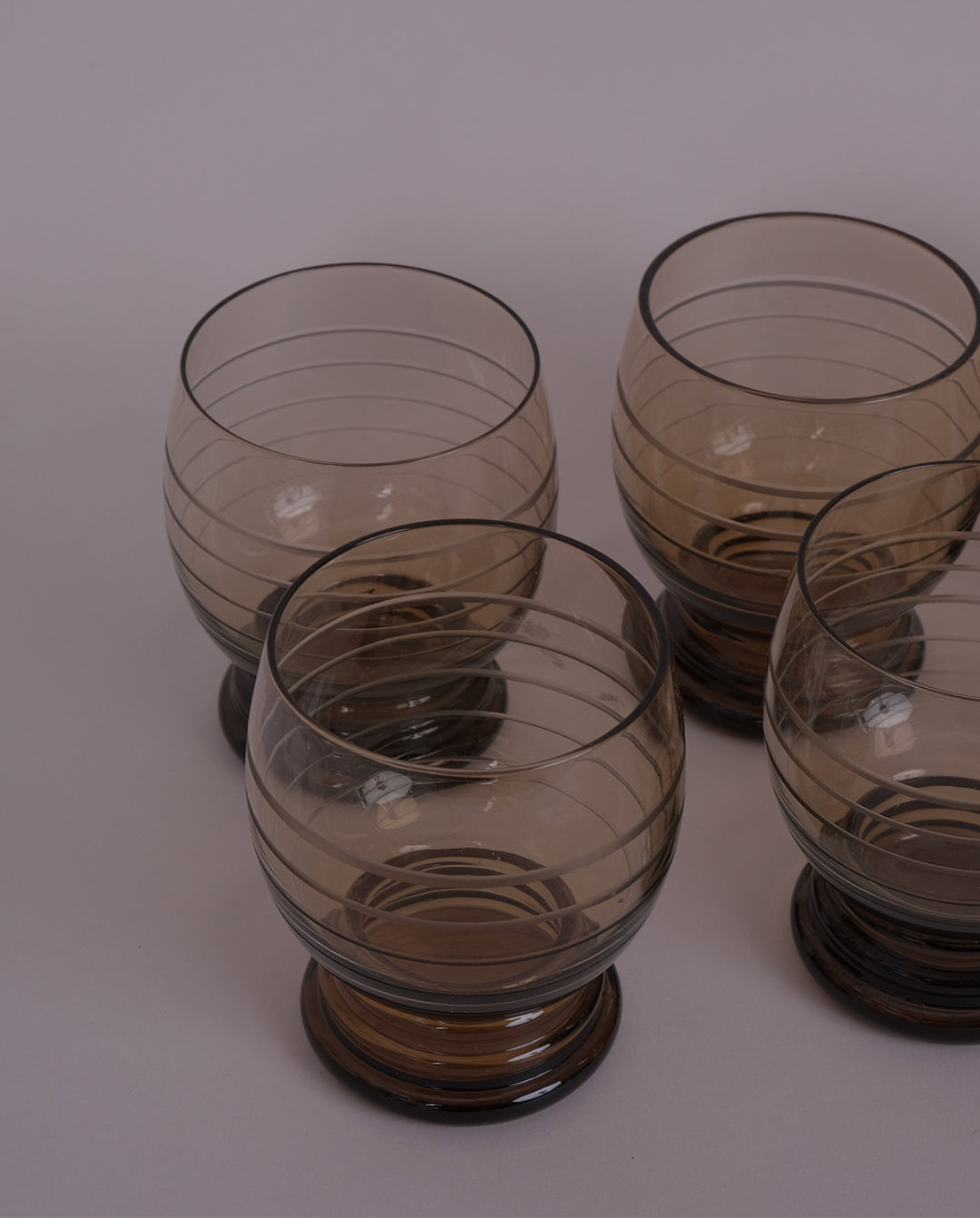 Verres fumés gravés x6