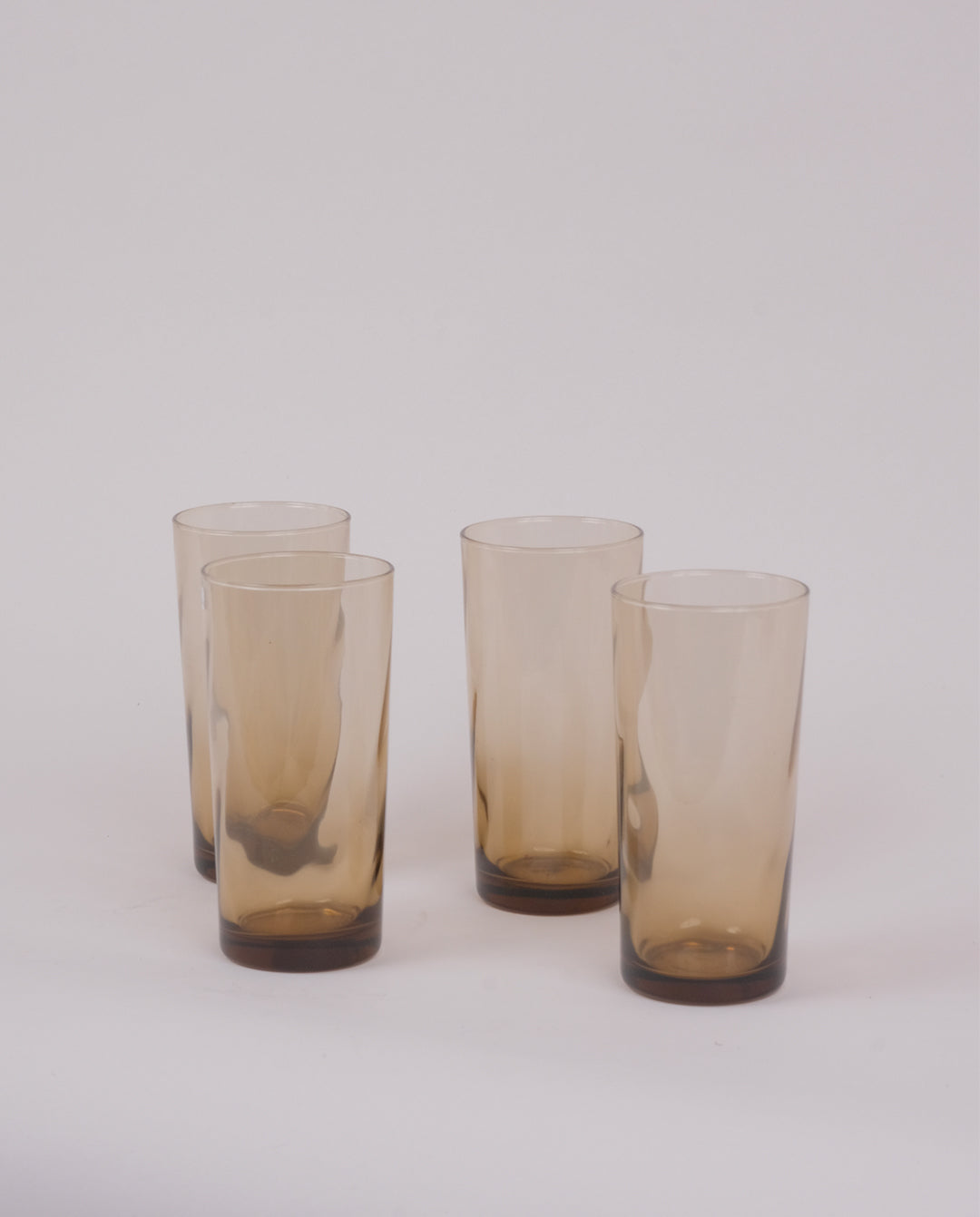 Verres en verre fumé x4