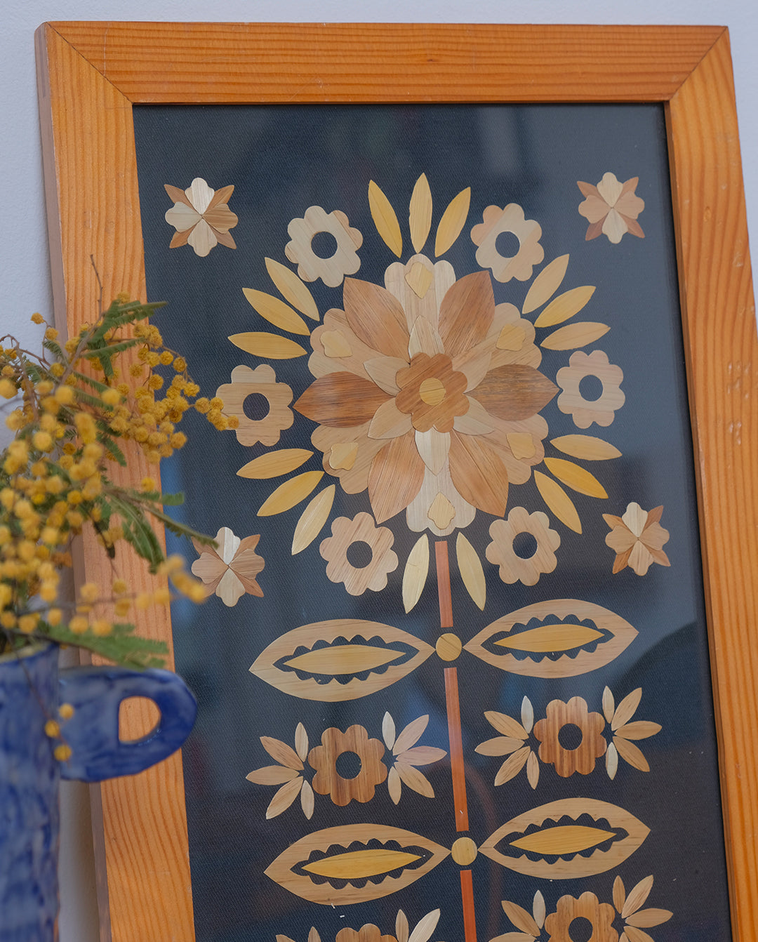Marqueterie de paille 70's