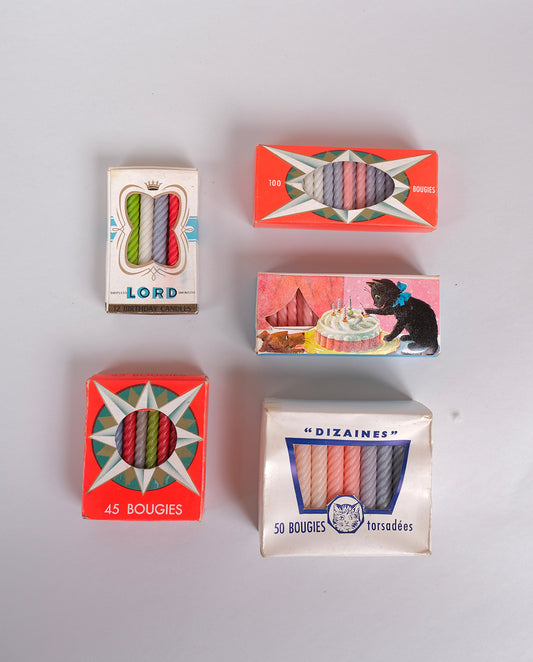 Bougies d'anniversaire vintage