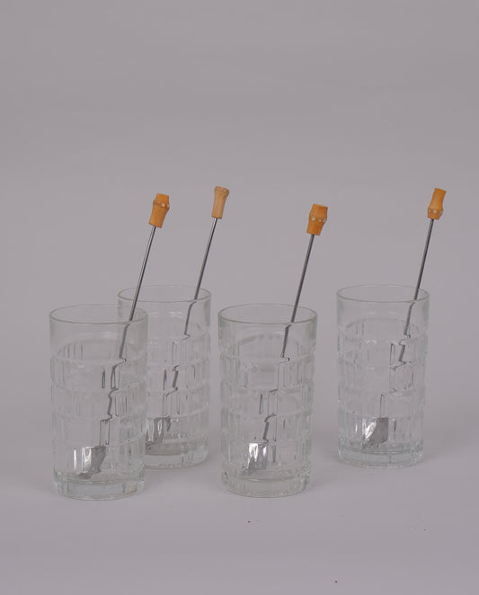 Verres à facettes vintage x4