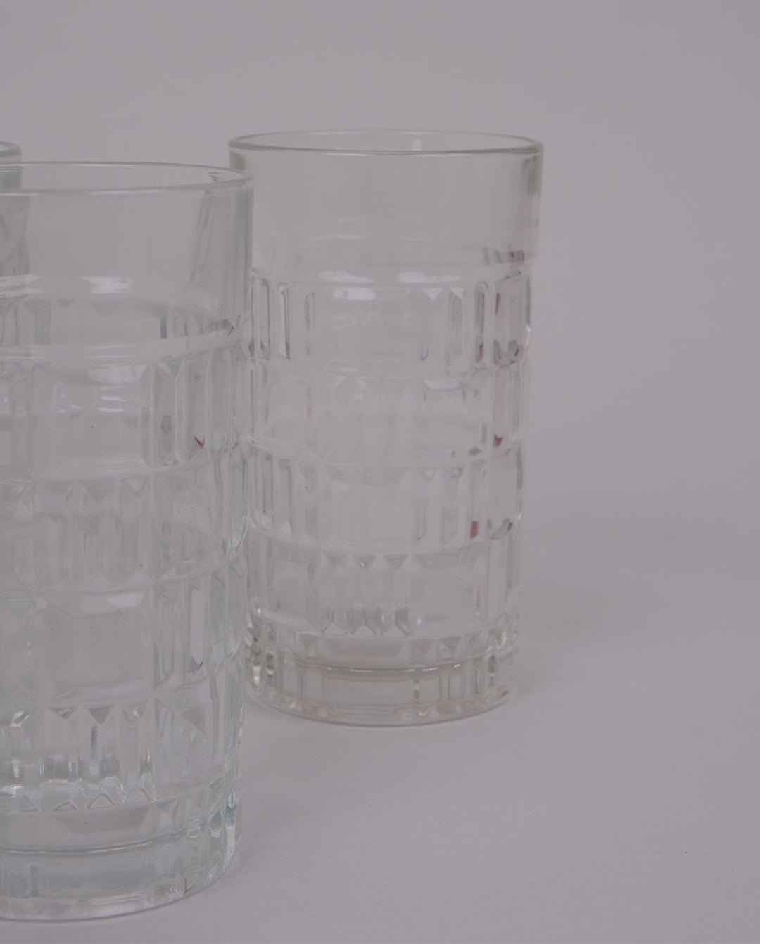 Verres à facettes vintage x4