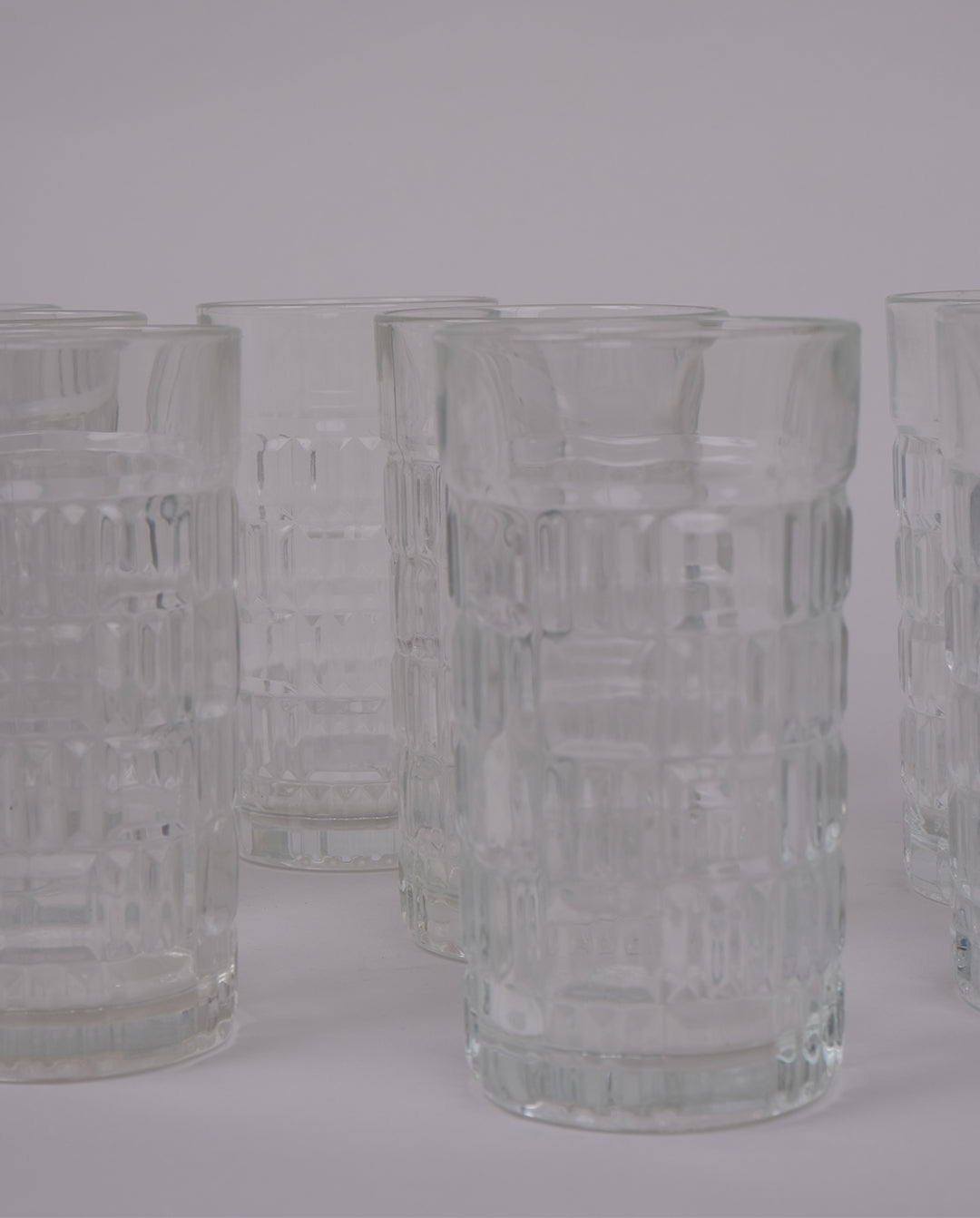 Verres à facettes vintage x4