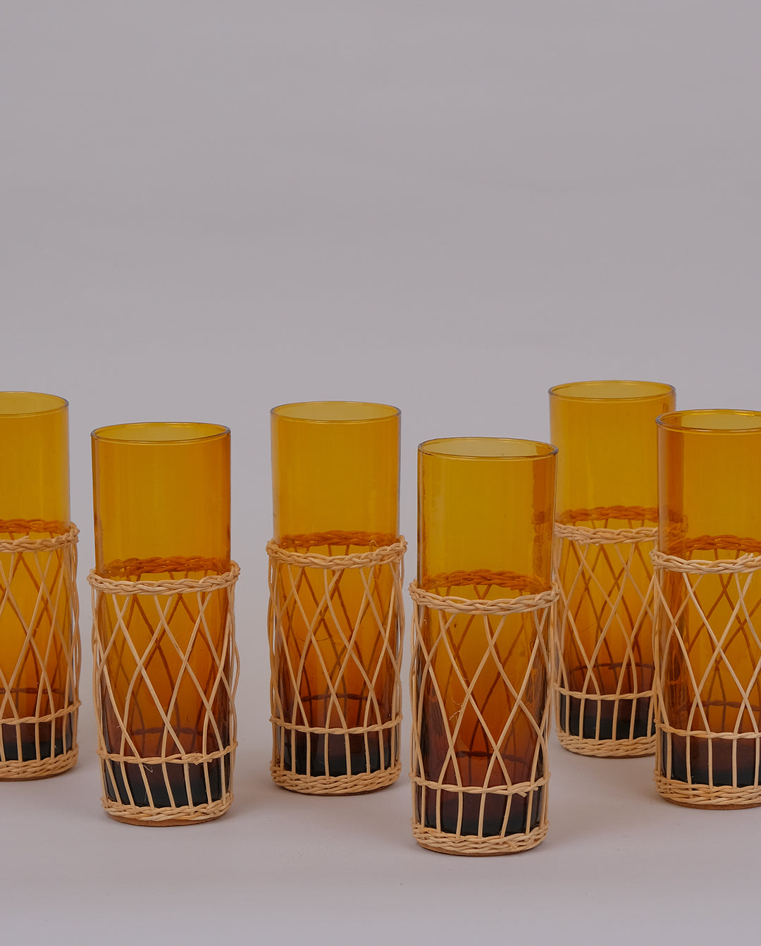 Verres à limonade en osier x6