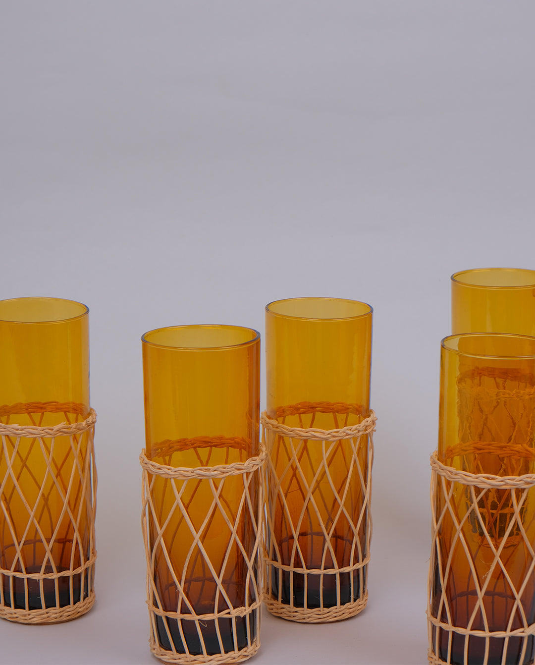 Verres à limonade en osier x6