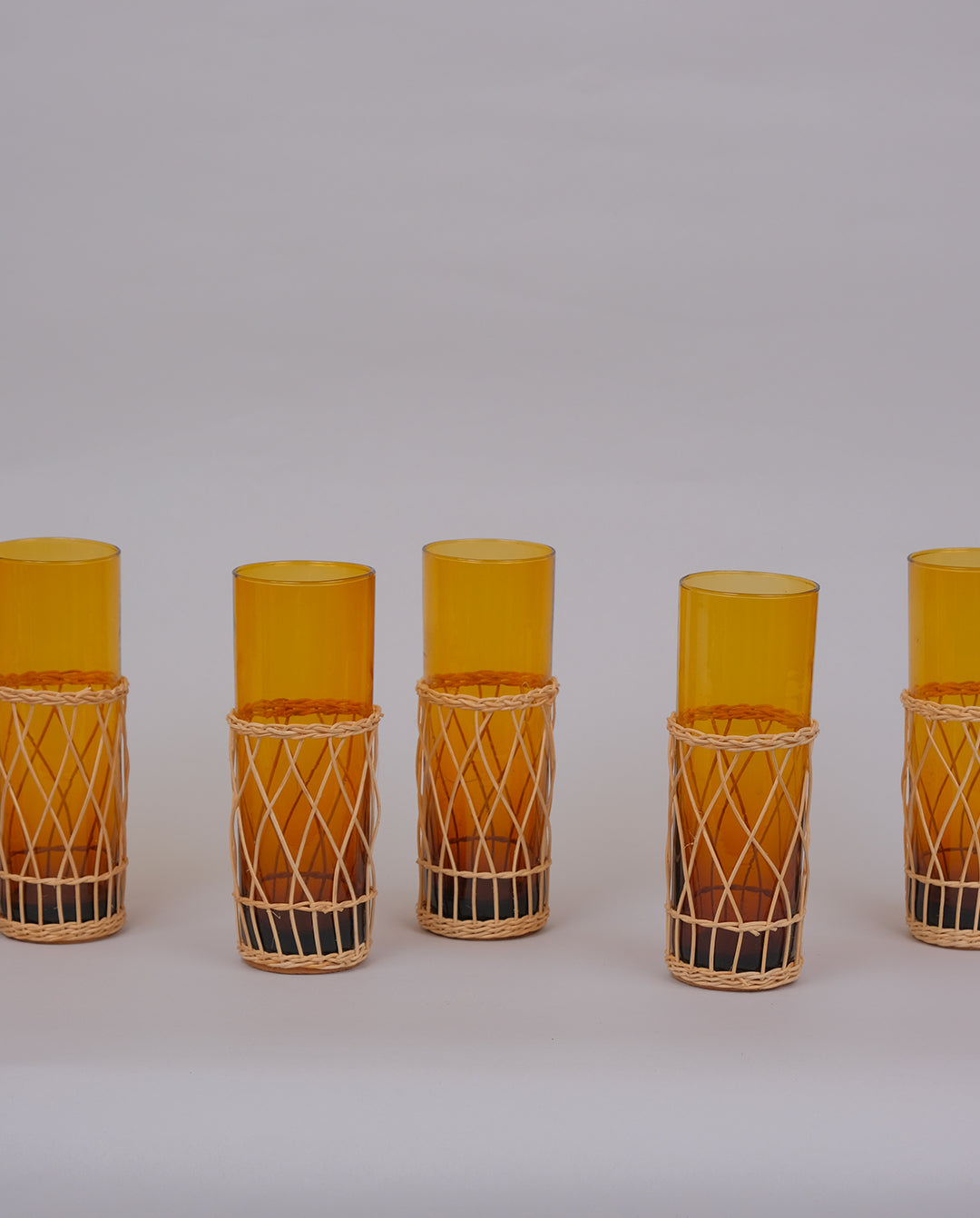 Verres à limonade en osier x6