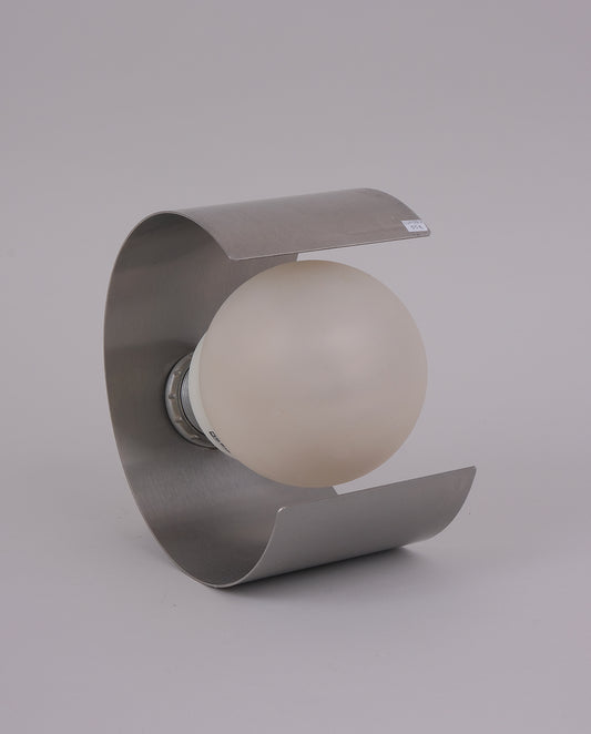 Applique space age en aluminium brossé, années 70